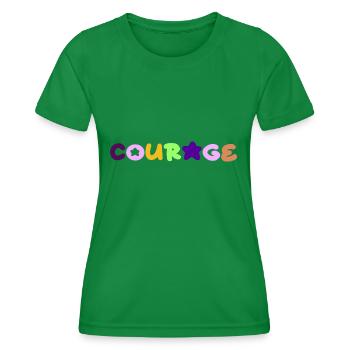 Mut positives Denken - Frauen Funktions-T-Shirt - Kelly Green - Vorne - AI Model Female 172 dark (172cm)