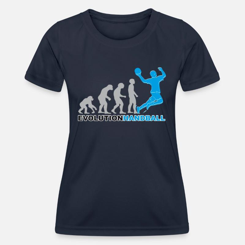 Handball, handball players, evolution - Women's Functional T-Shirt - navy