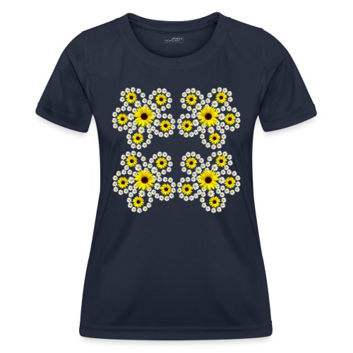 Blumenmuster mit Margeriten Sonnenblumen Blüte - Frauen Funktions-T-Shirt