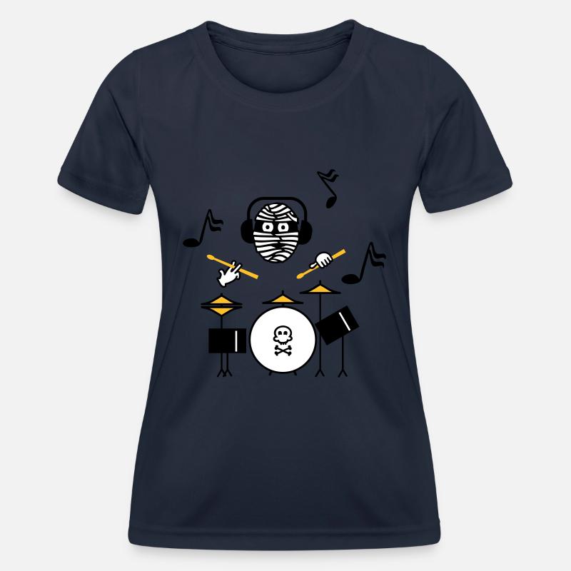 Mummy drummer / Mumien-Drummer (3c) - Women's Functional T-Shirt - navy