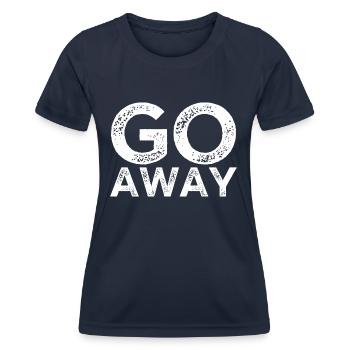Go Away - Women's Functional T-Shirt - navy - Front - AI Model Female 172 light (172cm)
