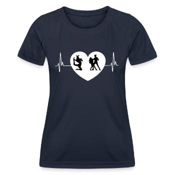 Dancing Dance Music - Women's Functional T-Shirt - navy - Front - AI Model Female 172 light (172cm)