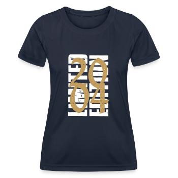 Millésime 2004 - T-shirt sport Femme - bleu marine - Devant - AI Model Female 172 light (172cm)