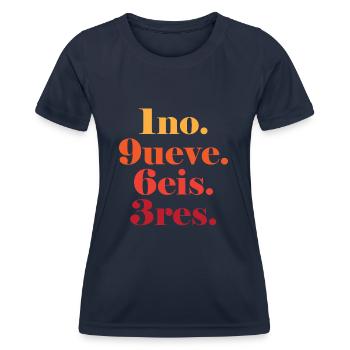 Millésime 1963 - T-shirt sport Femme - bleu marine - Devant - AI Model Female 172 light (172cm)