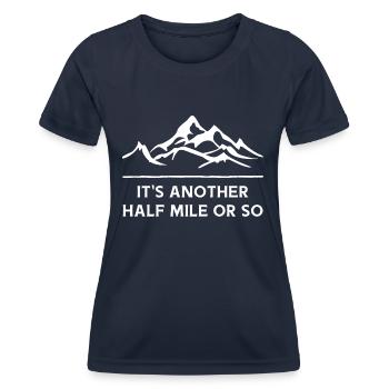 wandern berge natur berg wanderer trekking alpen - Frauen Funktions-T-Shirt - Navy - Vorne - AI Model Female 172 light (172cm)
