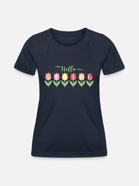Hallo Frühling - Frauen Funktions-T-Shirt - Navy