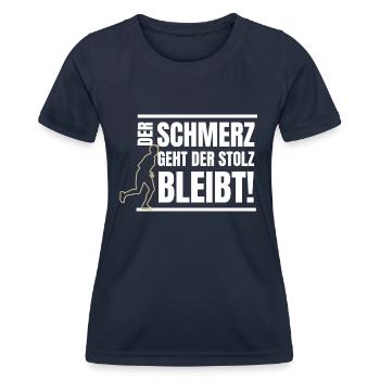 Fußball Soccer - Frauen Funktions-T-Shirt - Navy - Vorne - AI Model Female 172 light (172cm)