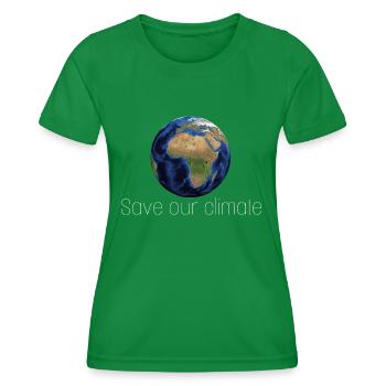 Save our planet - Frauen Funktions-T-Shirt - Kelly Green - Vorne - AI Model Female 172 dark (172cm)
