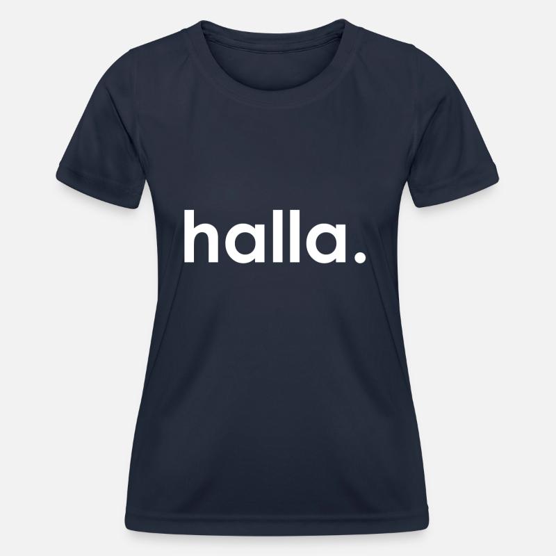 Halla white - Women's Functional T-Shirt - navy