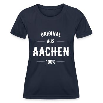 Aachen - Frauen Funktions-T-Shirt - Navy - Vorne - AI Model Female 172 light (172cm)