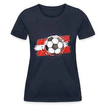 Football Austria (Österreich) 02 - Frauen Funktions-T-Shirt - Navy - Vorne - AI Model Female 172 light (172cm)