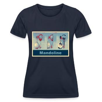 Mandoline (Collage von drei Seiten fotografiert) - Frauen Funktions-T-Shirt - Navy - Vorne - AI Model Female 172 light (172cm)
