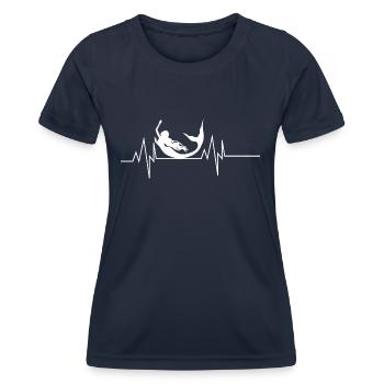 Meerjungfrau Herzschlag - Frauen Funktions-T-Shirt - Navy - Vorne - AI Model Female 172 light (172cm)