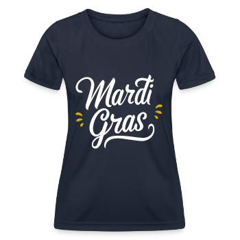 Mardi Gras - T-shirt sport Femme - bleu marine - Devant - AI Model Female 172 light (172cm)