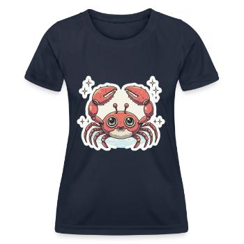 Crab Lover - Women's Functional T-Shirt - navy - Front - AI Model Female 172 light (172cm)