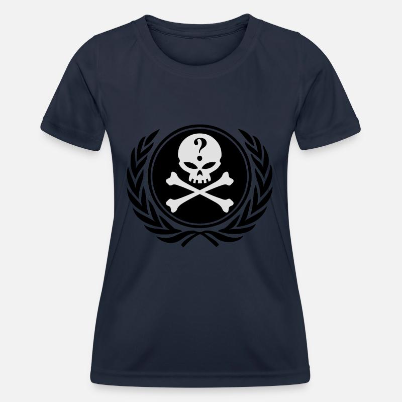 anonymous skull - Women's Functional T-Shirt - navy
