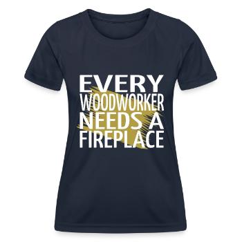 drôles d’artisans design charpentier citations t-shirts - T-shirt sport Femme - bleu marine - Devant - AI Model Female 172 light (172cm)