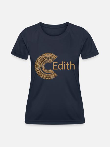 Für Edith - Frauen Funktions-T-Shirt - Navy