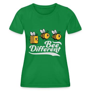 bee different Spruch Zitat - Frauen Funktions-T-Shirt - Kelly Green - Vorne - AI Model Female 172 dark (172cm)