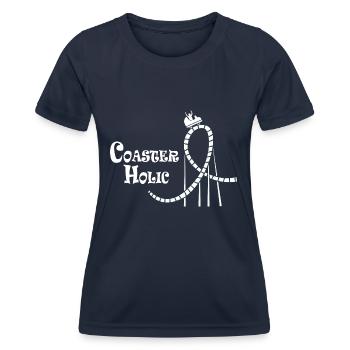 Ingénieur des montagnes russes - T-shirt sport Femme - bleu marine - Devant - AI Model Female 172 light (172cm)