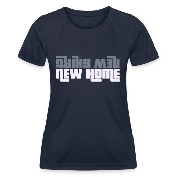Neues T-shirt, neues Zuhause - Frauen Funktions-T-Shirt - Navy - Vorne - AI Model Female 172 light (172cm)