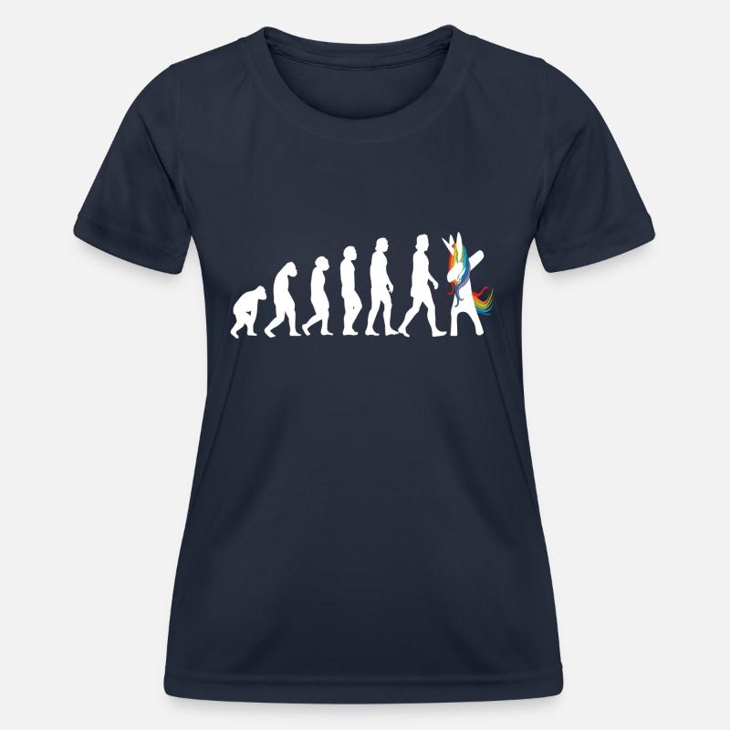 Evolution Unicorn that's the story - Women's Functional T-Shirt - navy