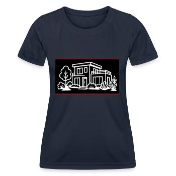House Villa Property - Women's Functional T-Shirt - navy - Front - AI Model Female 172 light (172cm)