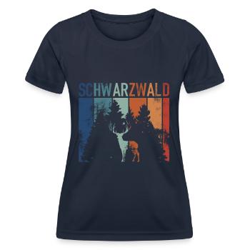 Schwarzwald - Frauen Funktions-T-Shirt - Navy - Vorne - AI Model Female 172 light (172cm)