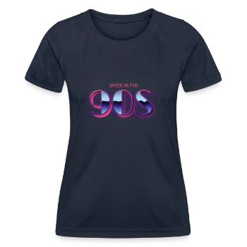 Neunziger Geburtstag - Frauen Funktions-T-Shirt - Navy - Vorne - AI Model Female 172 light (172cm)