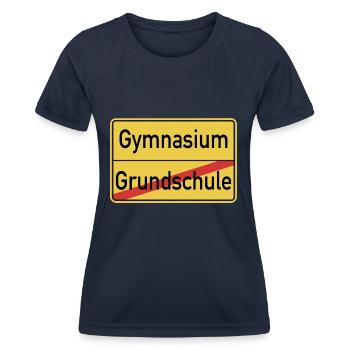 Grundschulabschluss Gymnasium Gymi - Frauen Funktions-T-Shirt - Navy - Vorne - AI Model Female 172 light (172cm)