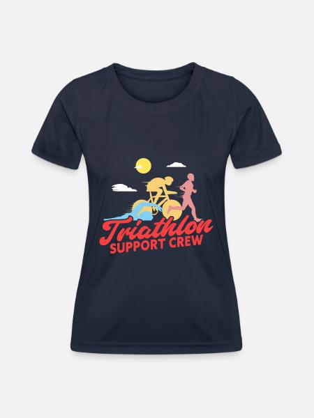 Triathlon Support Crew - Frauen Funktions-T-Shirt - Navy