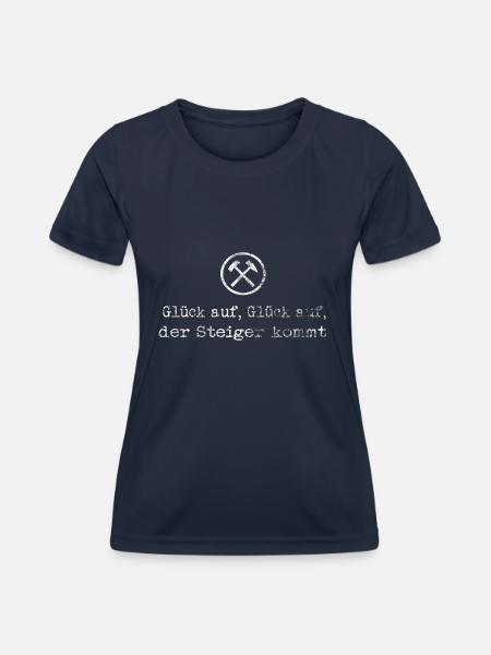 Steigerlied Glück auf - Frauen Funktions-T-Shirt - Navy
