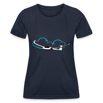 Glider Gliding Gliding Gliding Glider - Women's Functional T-Shirt - navy - Front - AI Model Female 172 light (172cm)
