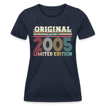19th Birthday Original July 2005 Vintage 2005 - Women's Functional T-Shirt - navy - Front - AI Model Female 172 light (172cm)