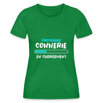 Prochaine Connerie En Chargement - T-shirt sport Femme - vert - Devant - AI Model Female 172 dark (172cm)