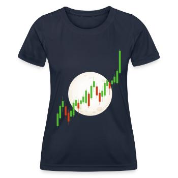 Blockchain Crypto Trading Échange de devises - T-shirt sport Femme - bleu marine - Devant - AI Model Female 172 light (172cm)