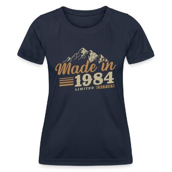 Made in 1984 Jahrgang 1984 Geburtstag Geschenk - Frauen Funktions-T-Shirt - Navy - Vorne - AI Model Female 172 light (172cm)