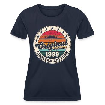 24th Birthday Original September Vintage 1999 - Women's Functional T-Shirt - navy - Front - AI Model Female 172 light (172cm)