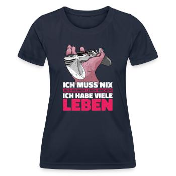 Lustiges Gaming Motiv - Perfektes Geschenk - Frauen Funktions-T-Shirt - Navy - Vorne - AI Model Female 172 light (172cm)