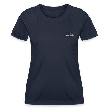 MOOYOOMY - clear design for minimalistic people - Frauen Funktions-T-Shirt - Navy - Vorne - AI Model Female 172 light (172cm)