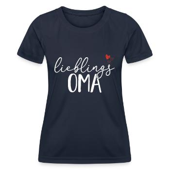 Lieblings Oma - Großmutter Geschenk Liebe Familie - Frauen Funktions-T-Shirt - Navy - Vorne - AI Model Female 172 light (172cm)