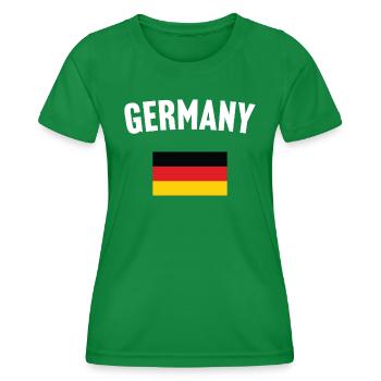 Germany Flag - Women's Functional T-Shirt - kelly green - Front - AI Model Female 172 dark (172cm)