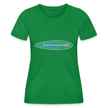 SUP Board - Frauen Funktions-T-Shirt - Kelly Green - Vorne - AI Model Female 172 dark (172cm)