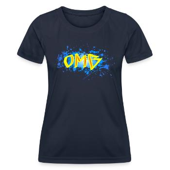 OMG - Frauen Funktions-T-Shirt - Navy - Vorne - AI Model Female 172 light (172cm)