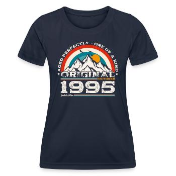 30e anniversaire Légende Octobre 1995 Volume 95 - T-shirt sport Femme - bleu marine - Devant - AI Model Female 172 light (172cm)