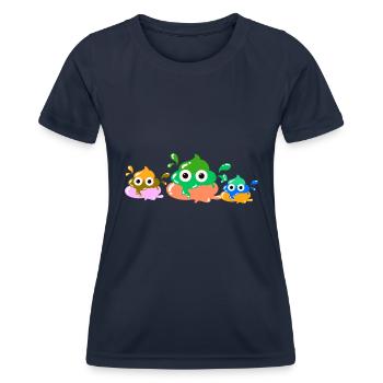 Merde colorée, merde, couleur, famille - T-shirt sport Femme - bleu marine - Devant - AI Model Female 172 light (172cm)