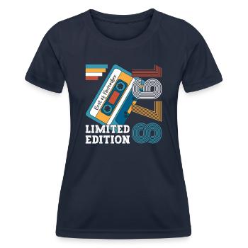 45. Geburtstag November Jahrgang 1978 Kassette - Frauen Funktions-T-Shirt - Navy - Vorne - AI Model Female 172 light (172cm)