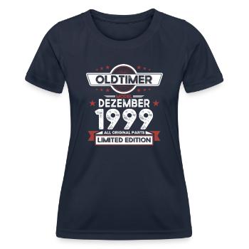 24th Birthday Classic Car December Vintage 1999 - Women's Functional T-Shirt - navy - Front - AI Model Female 172 light (172cm)