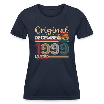 24th Birthday Original December Volume 1999 - Women's Functional T-Shirt - navy - Front - AI Model Female 172 light (172cm)