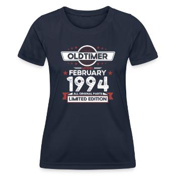 30th birthday classic car February vintage 1994 - Women's Functional T-Shirt - navy - Front - AI Model Female 172 light (172cm)